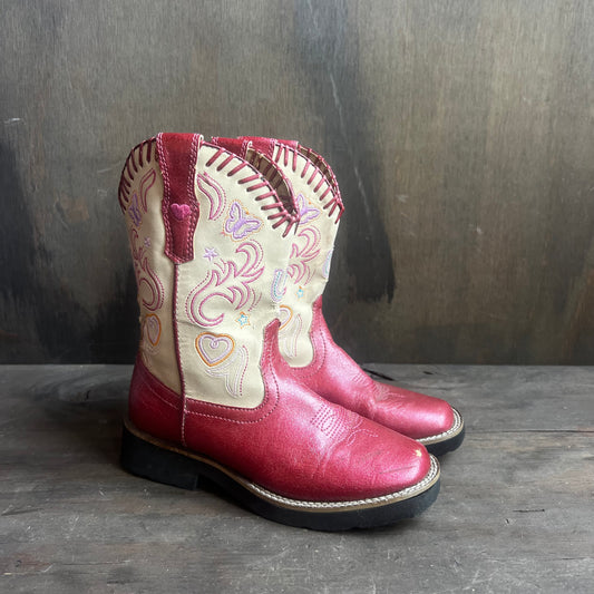 Roper Pink Butterfly Kids Boots