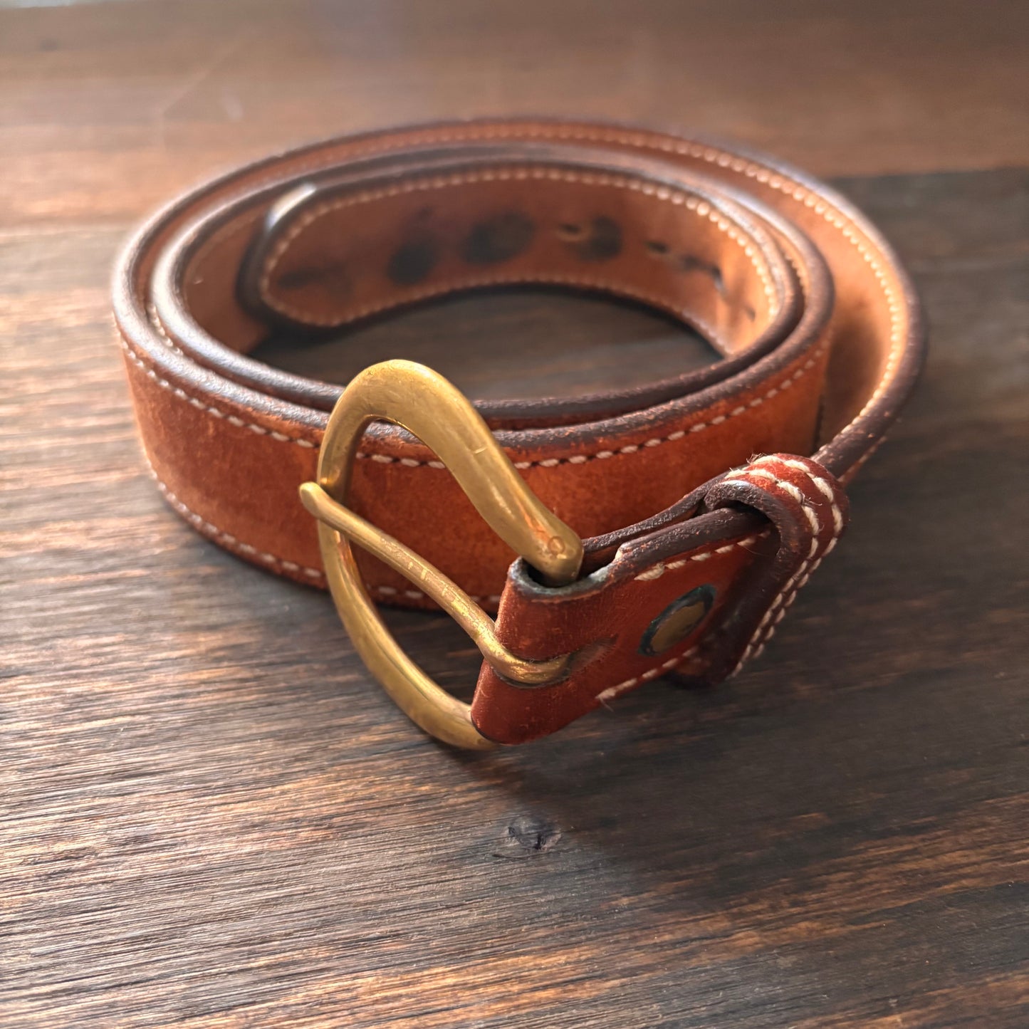 Vintage L.L.Bean Brown Leather Belt