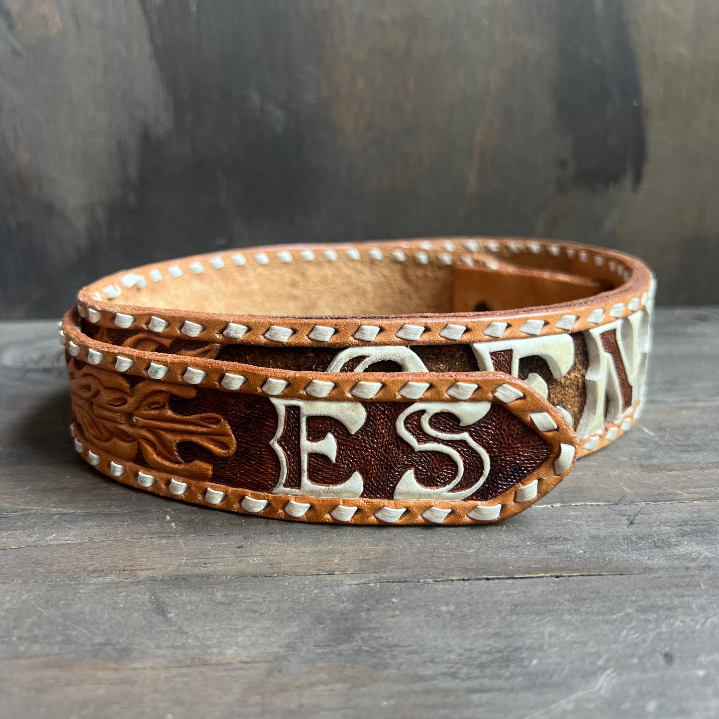 Tooled Leather “Gene” Belt