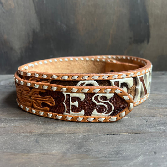 Tooled Leather “Gene” Belt