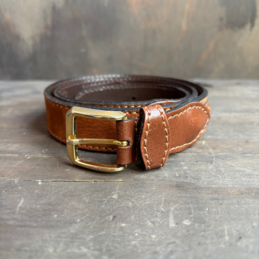 Leather Belt with Braiding Detail