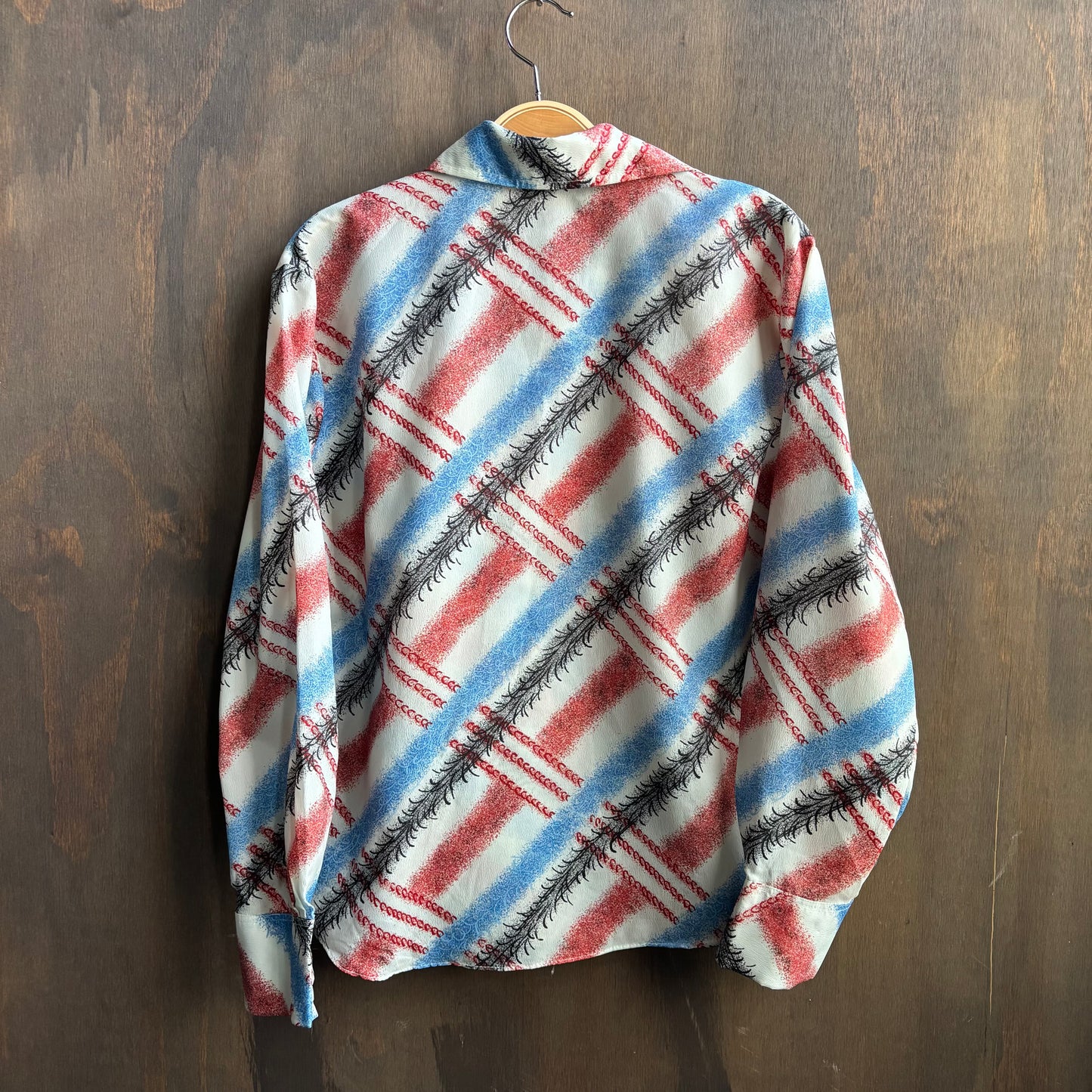 Vintage Red, White and Blue Button Up