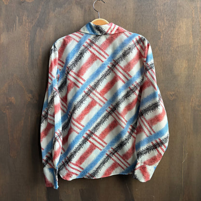 Vintage Red, White and Blue Button Up