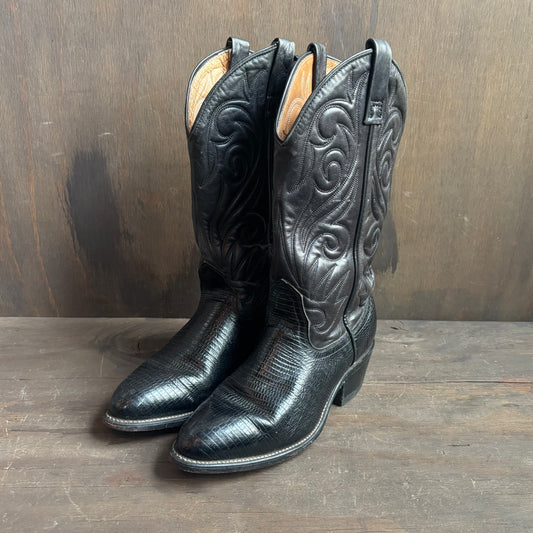 Black Reptile Foot Boots