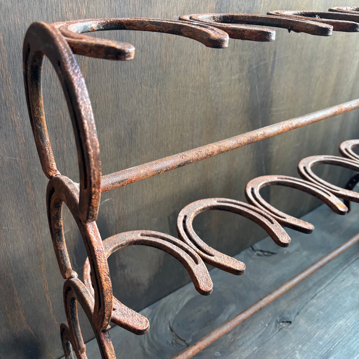 Antique Horseshoe Boot Rack