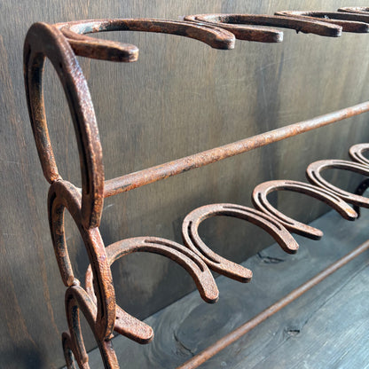 Antique Horseshoe Boot Rack