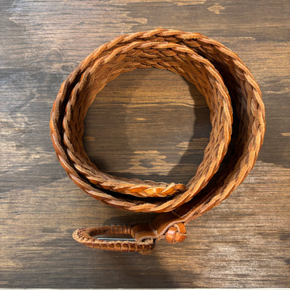 Tan Braided Leather Belt