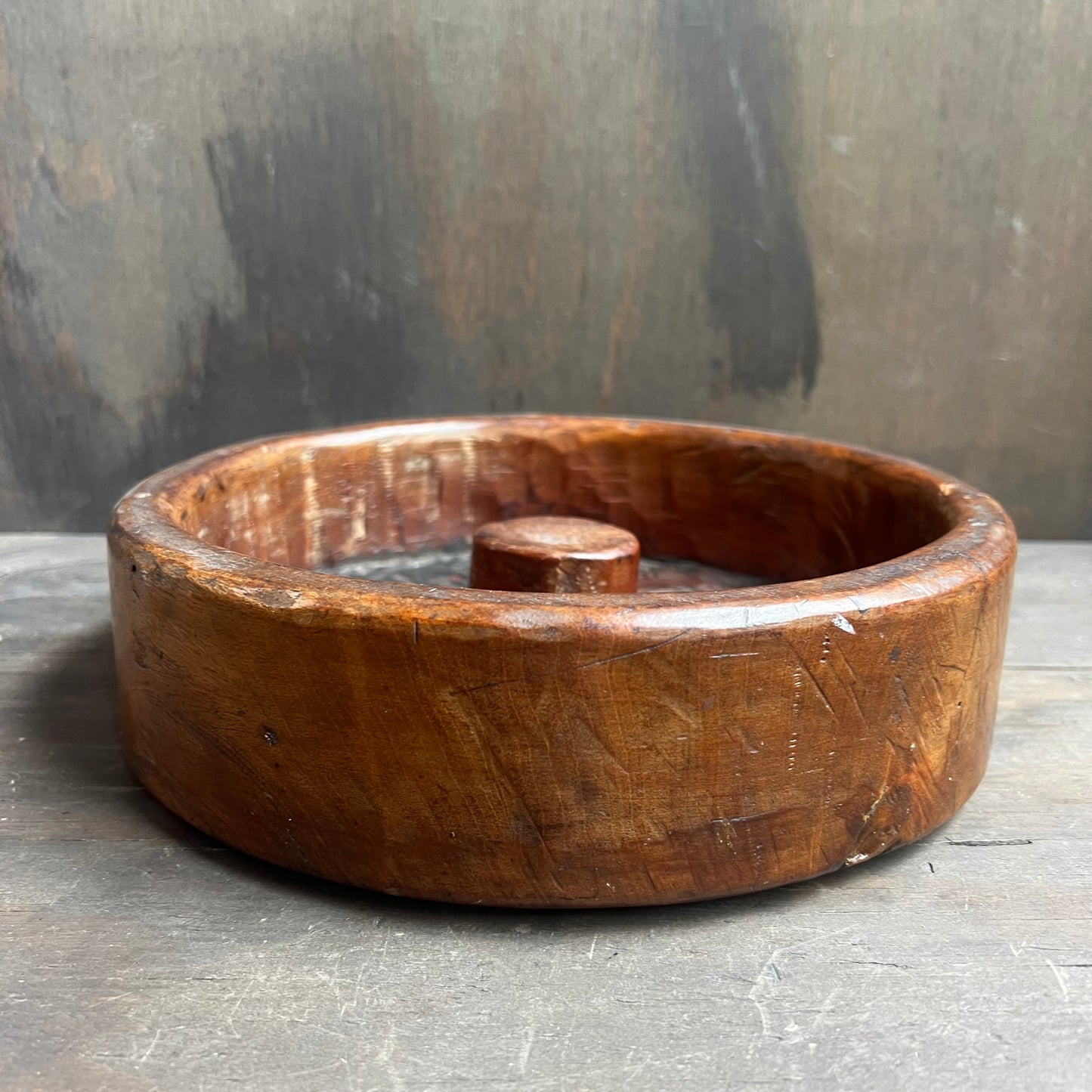 Vintage Wooden Nut Bowl