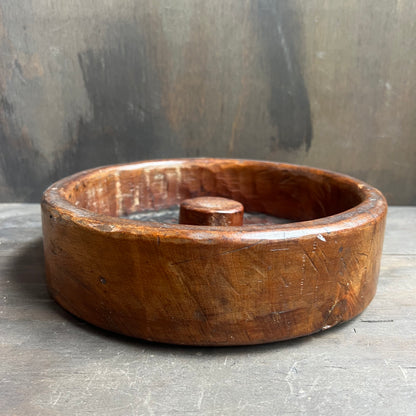 Vintage Wooden Nut Bowl