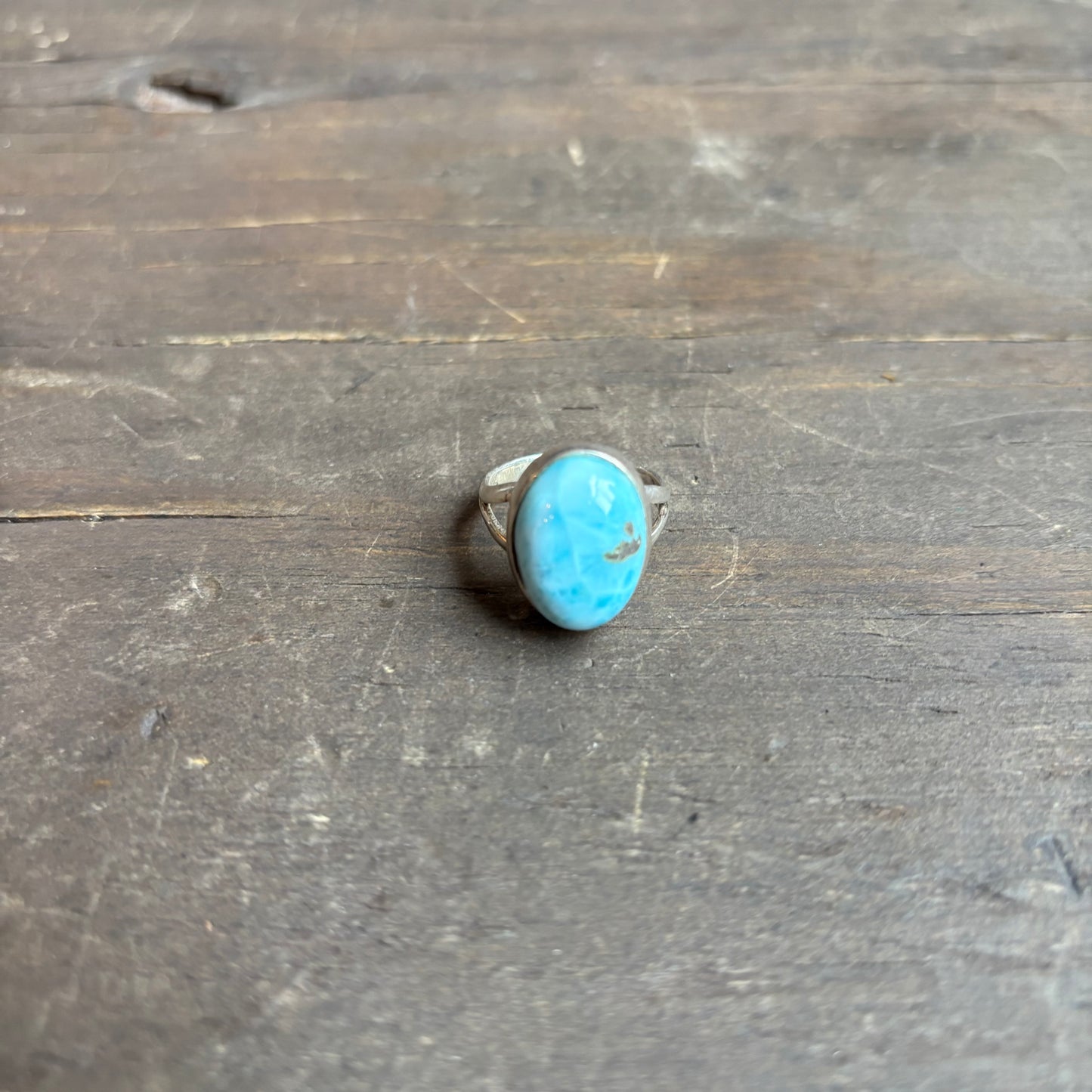 Oval Stone Sterling Silver Ring