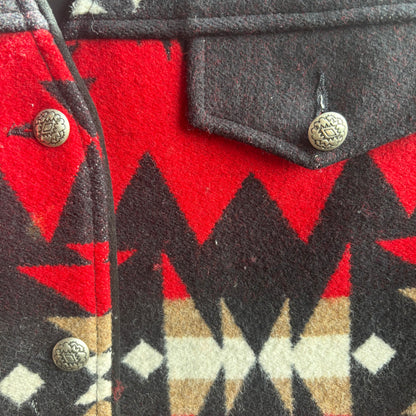 Pendleton Red and Black Wool Vest