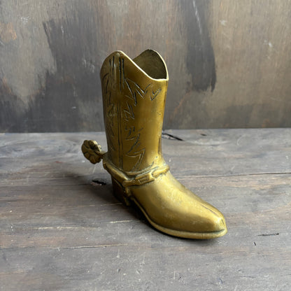 Brass Cowboy Boot