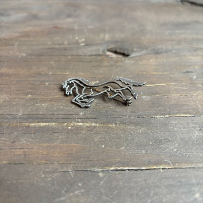 Silver Horse Outline Pin