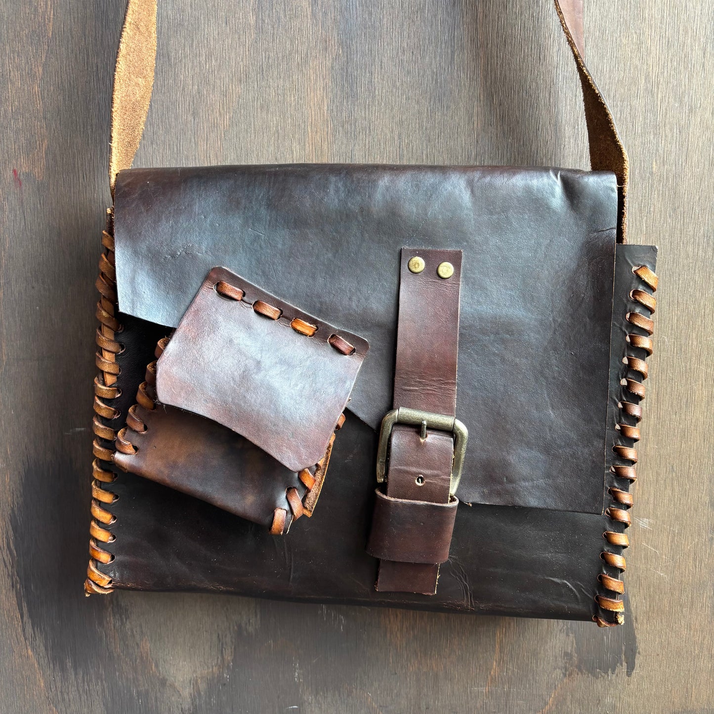 Handmade Leather Messenger Bag
