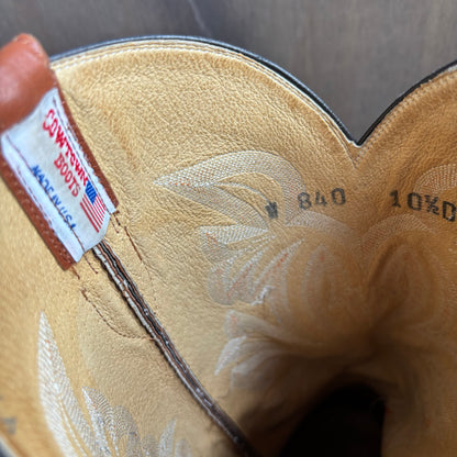Vintage Cowtown Brown Reptile Foot Boots