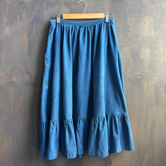 Vintage California Ranchwear Denim Skirt