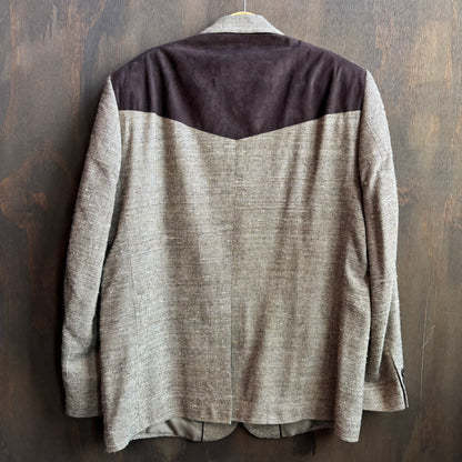 Silk Tweed Beige Blazer