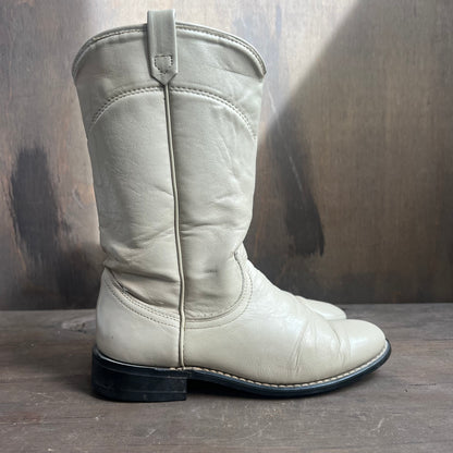 Custom Made White Roper Boots