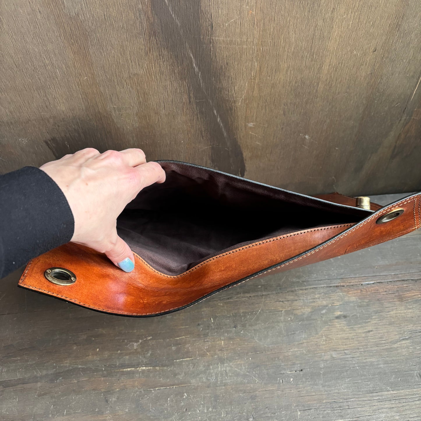 Tan Leather Portfolio