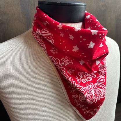 Vintage Red Cotton Bandana