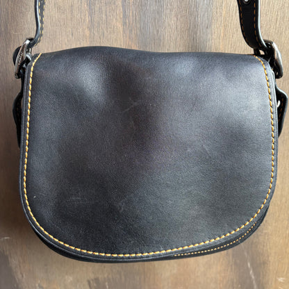 Coach Black Saddle Style Crossbody
