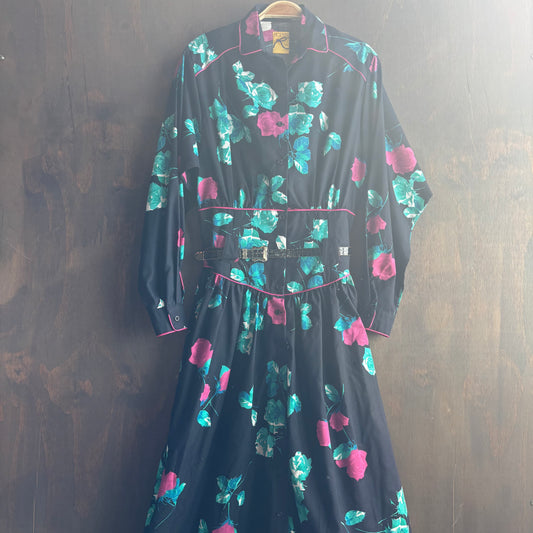 Vintage Roper Floral Belted Dress