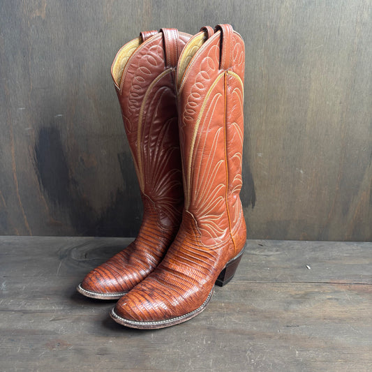 Tony Lama Tan Reptile Boots