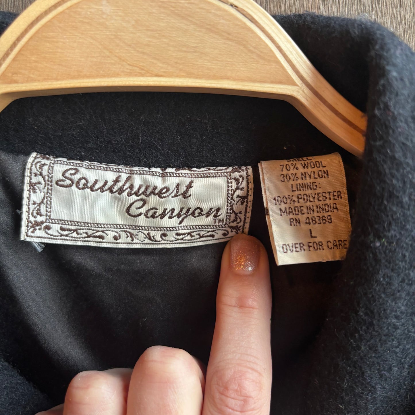 Black Fringed Jacket with Conchos