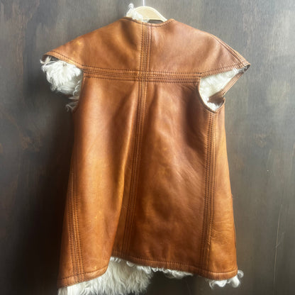 Argentinian Curly Lamb and Leather Reversible Vest