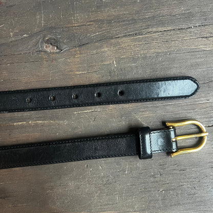 Kleinberg Sherrill Black Belt with Gold Colored Buckle