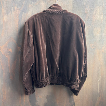 Vintage Brown Velvet Bomber