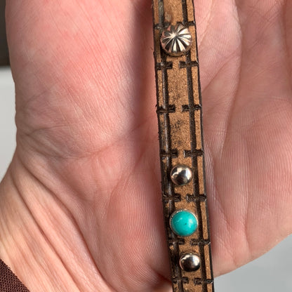 Turquoise Studded Hat Band