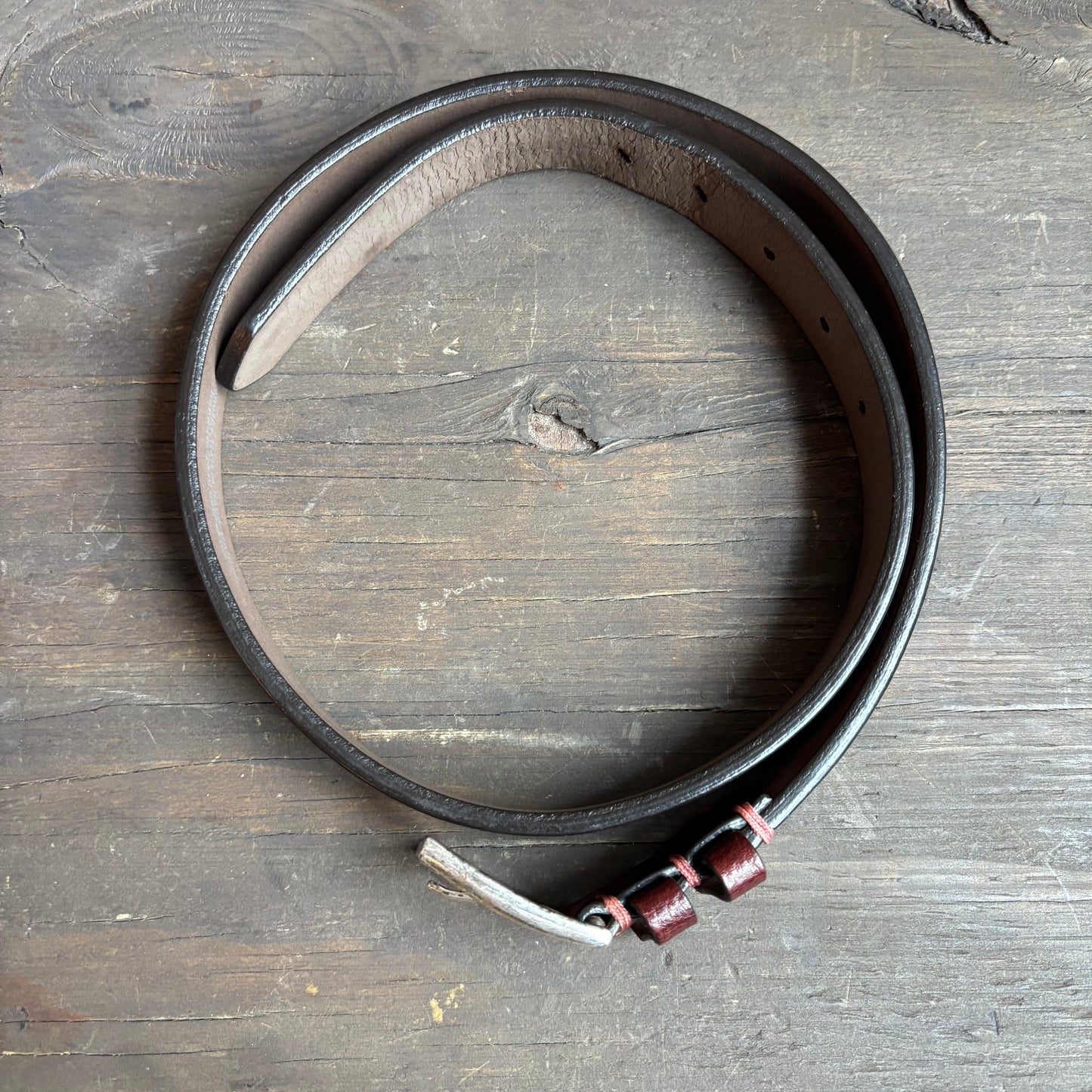 Burgundy Leather Belt