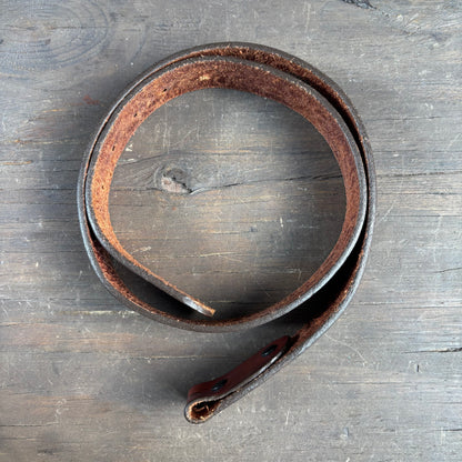Burgundy Tooled Leather Belt