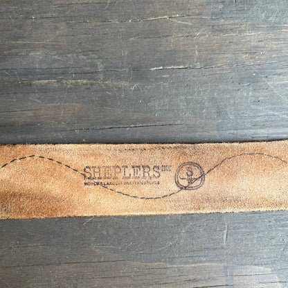 Sheplers inc brown tooled leather belt
