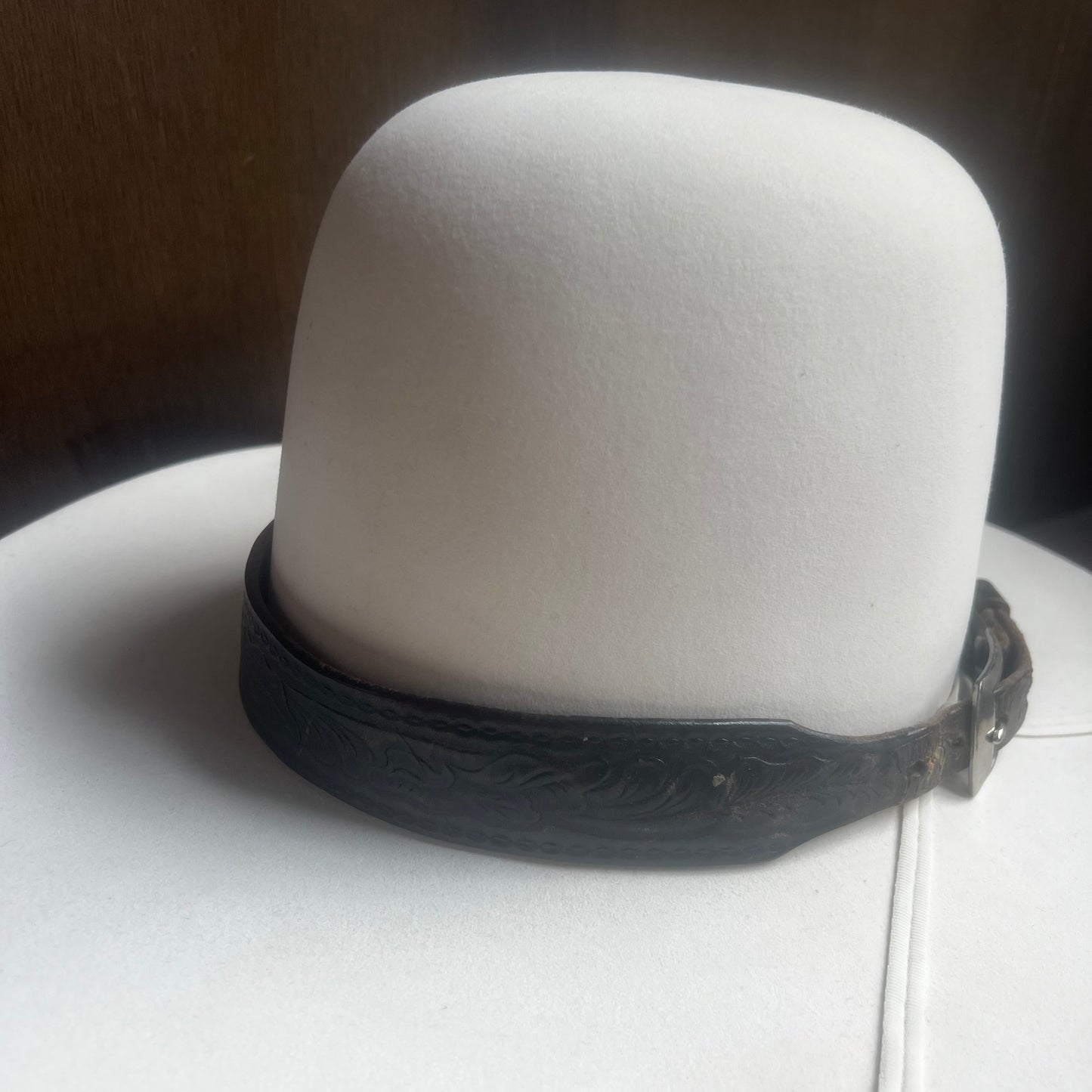 Tooled Leather Hat Band