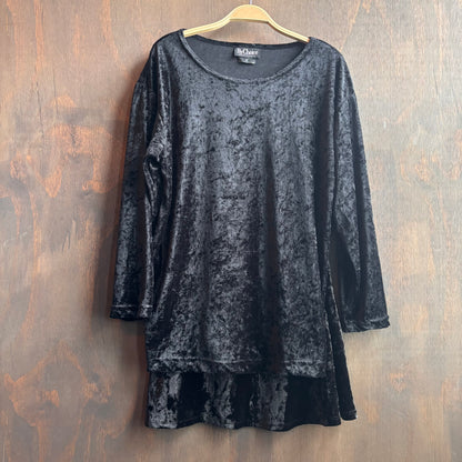 Vintage Black Crushed Velvet Set