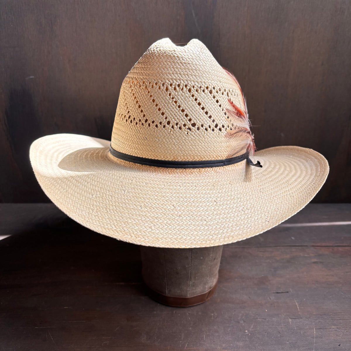 Bee Cool Straw Hat with Feather