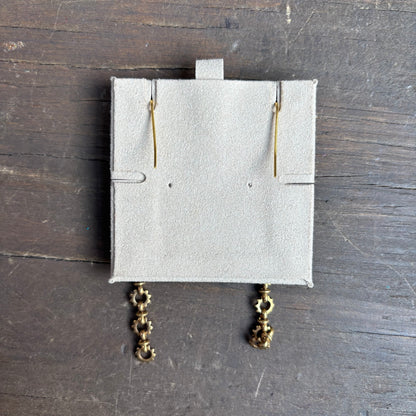 Mac Warman Vintage Brass Chain Earrings