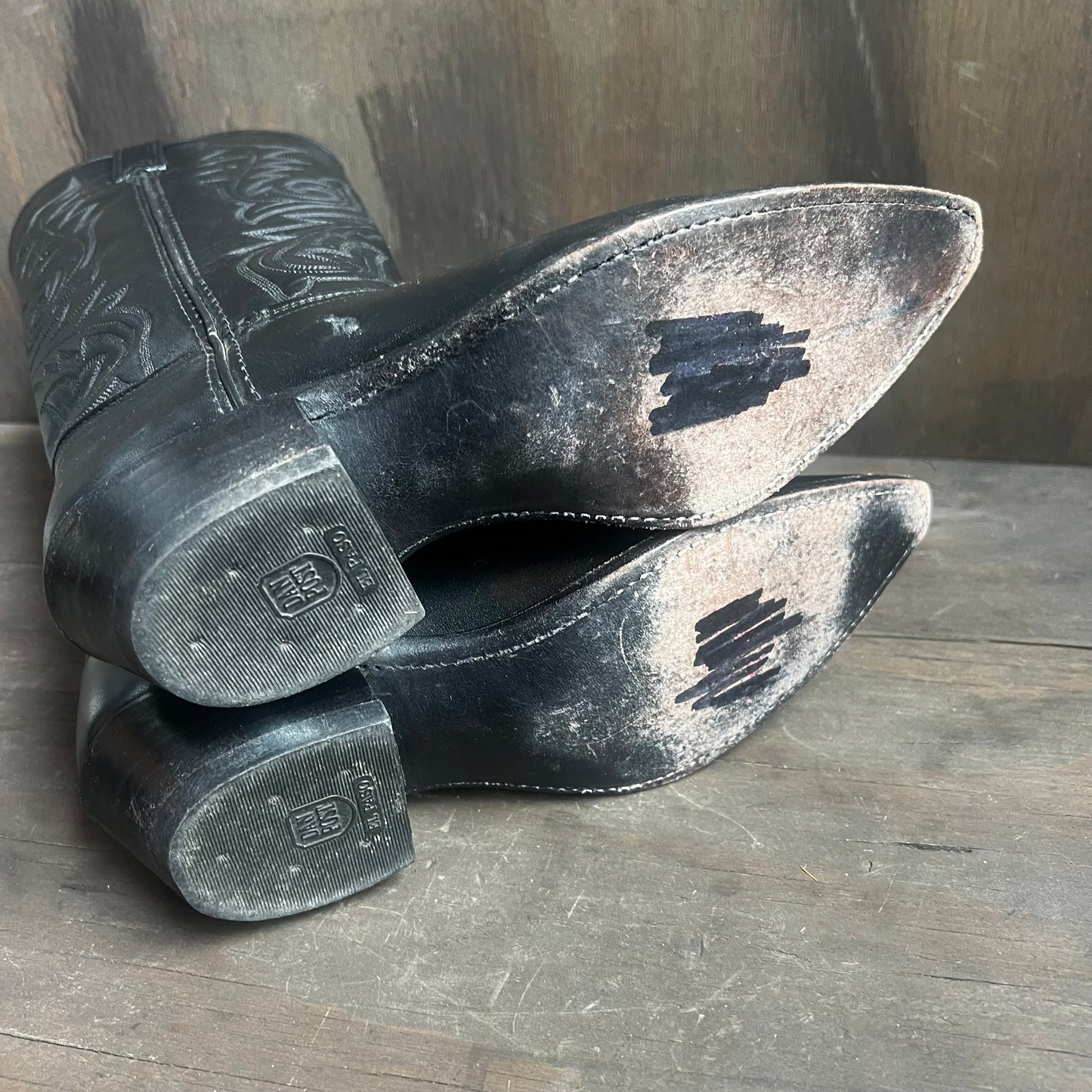 Dan Post Black Leather Boots