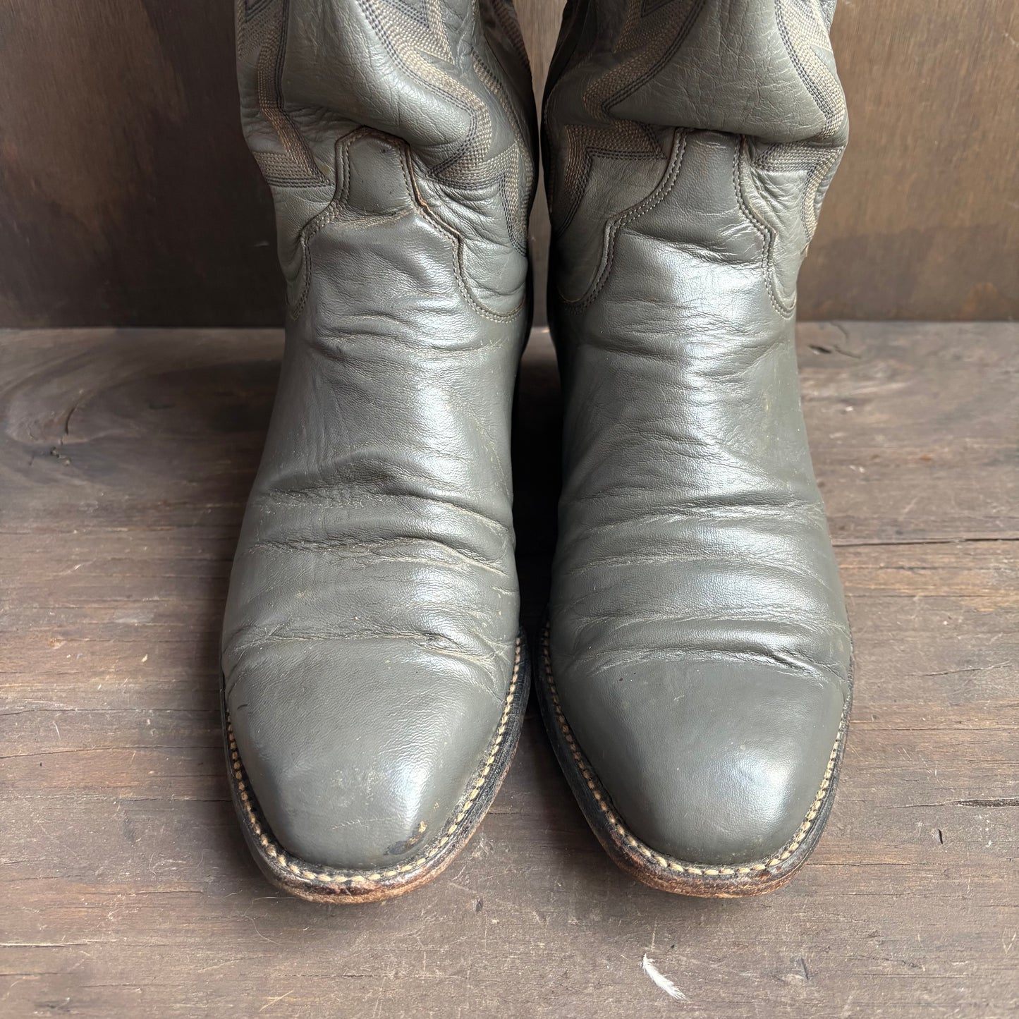 El Dorado Grey Leather Boots