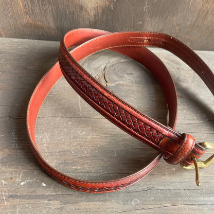 Brown leather belt