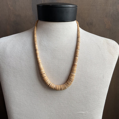 Wooden Disc Bead Necklace