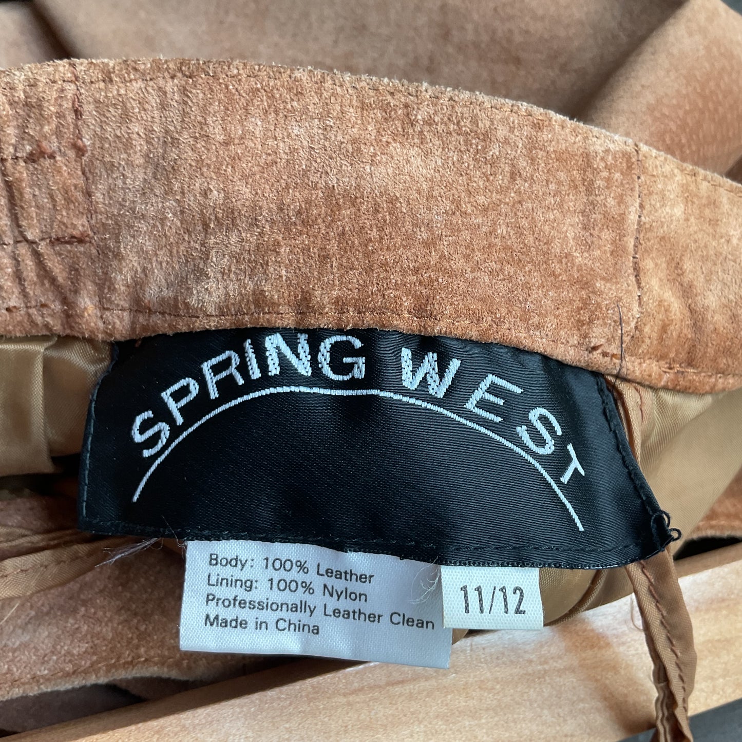 Spring West Tan Suede Skirt