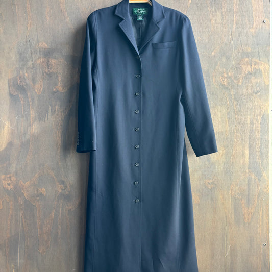 Lauren by Ralph Lauren Navy Wool Duster