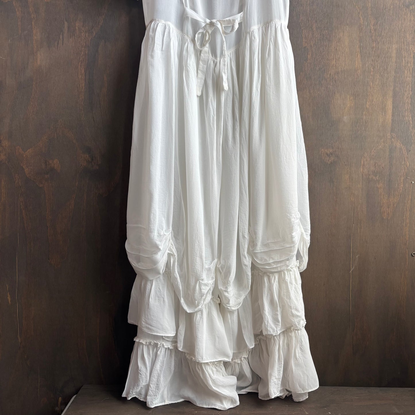 Marrika Nakk Western Tiered White Dress