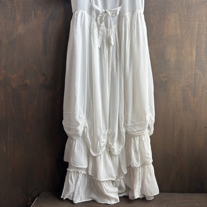 Marrika Nakk Western Tiered White Dress