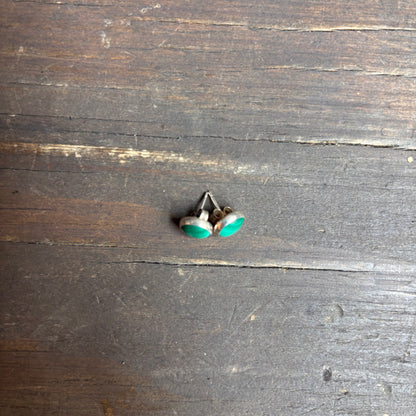 Silver Jade Stud Earrings