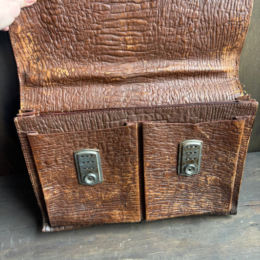 Vintage Brown Leather Briefcase