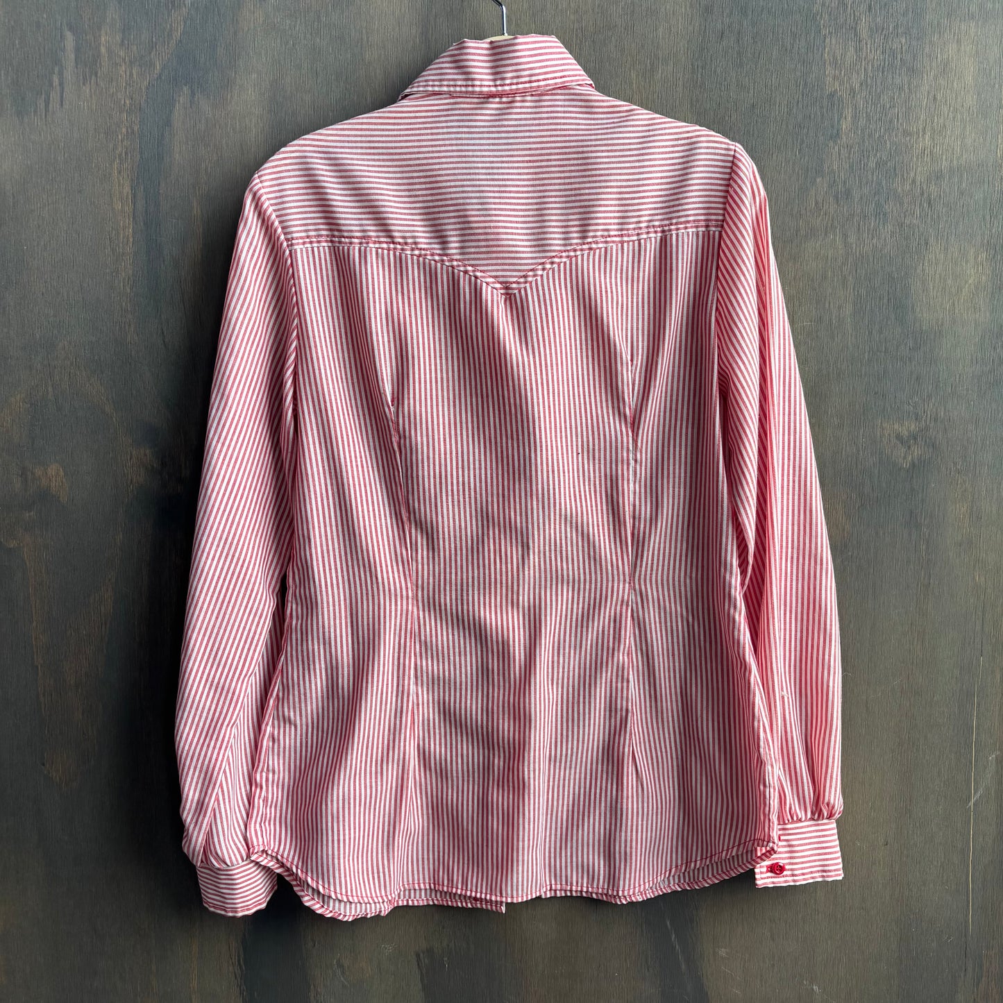 Vintage Lasso Red and White Striped Button Up